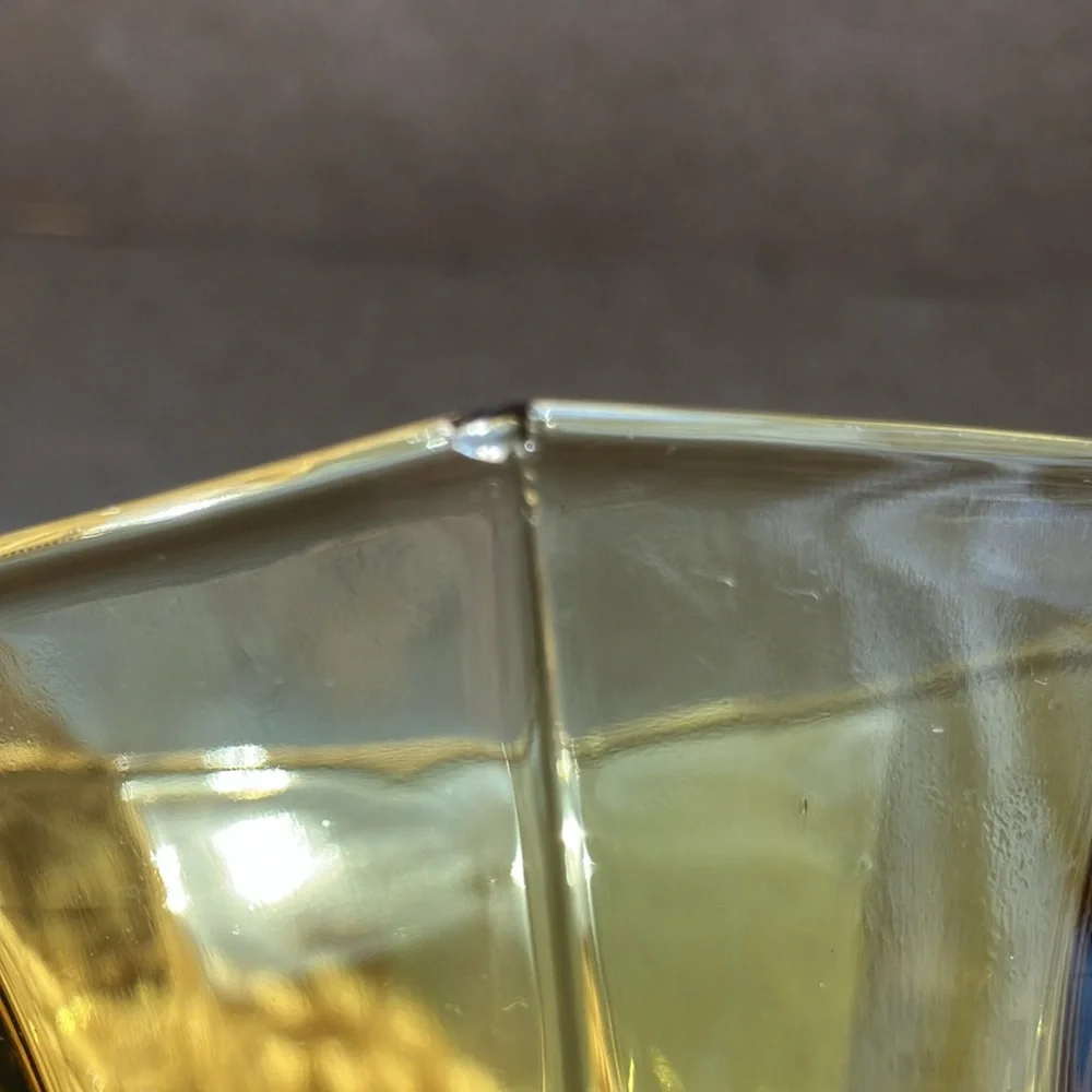 (4) Vintage Amber Octagonal Glasses by Independence